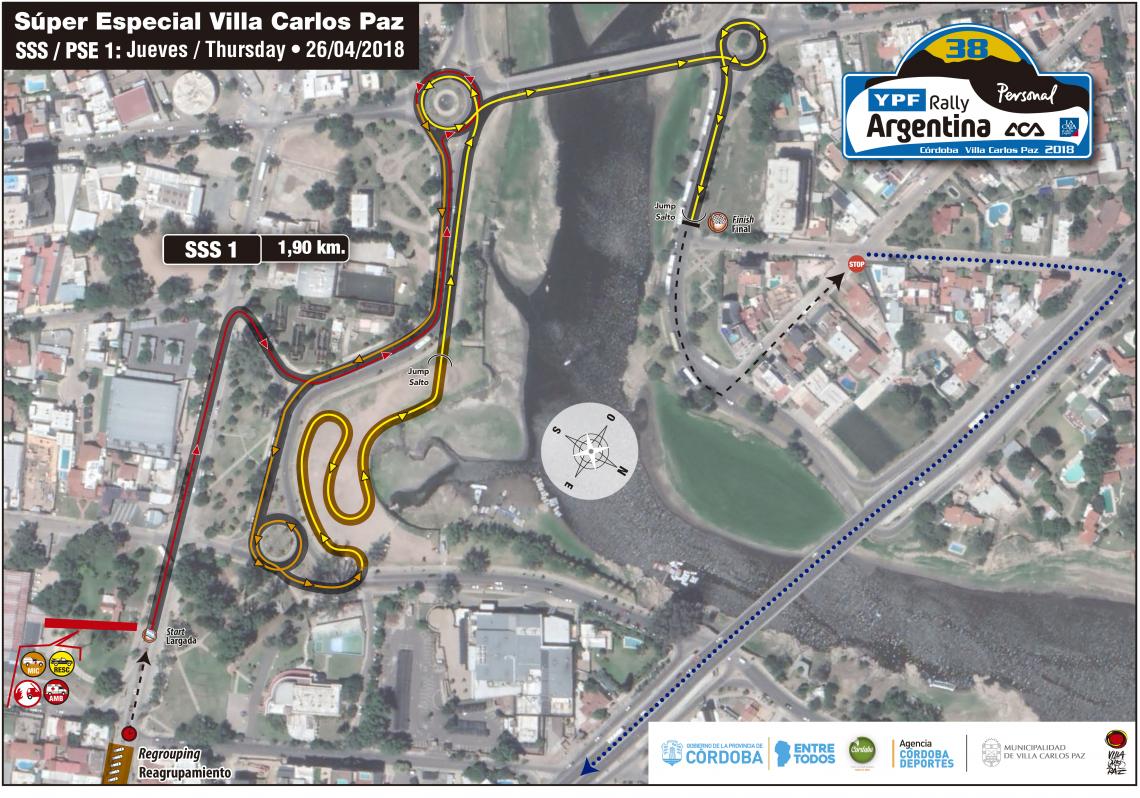 El recorrido del Súper Especial que abrirá el Rally Argentina 2018.